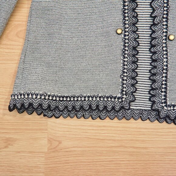 St John Collection by Marie Gray Wool Blend Knit Open Front Cardigan, Size 10 - Picture 5 of 10